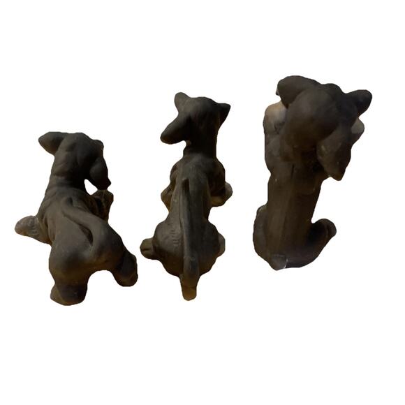 3 Vintage MSR Imports Dachshund Weiner Dog 4" Porcelain Ceramic Figurines - Picture 7 of 8